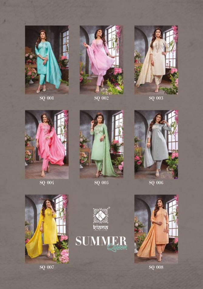 KIANA SUMMER QUEEN Latest Festive Wear Fancy Pure Cotton Lurex Touch  Thread Work Heavy salwar Suit Collection